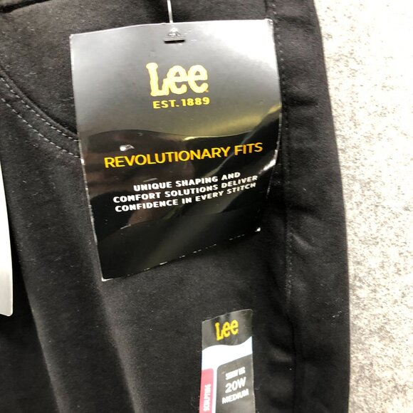 NWT Lee Sculpting Skinny Leg Jeans Womens 20W Black Pull On Mid Rise Slim - Picture 6 of 12